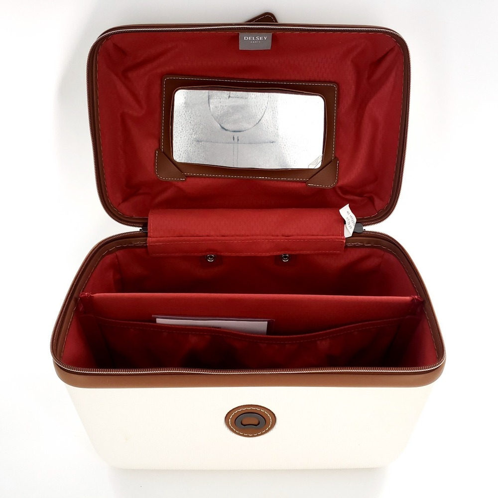 Delsey Paris Chatelet 2.0 Makeup Cosmetic Vanity Hard Shell Train Case w/ Strap - Picture 9 of 12